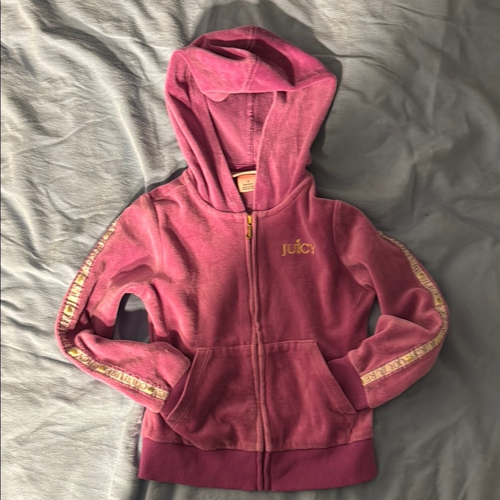 Juicy Couture Pink Zip-Up Hoodie Sweatshirt